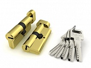 Картинка Цилиндровый механизм с вертушкой FUARO R602/80 mm (35+10+35) BBP латунь 5 кл.